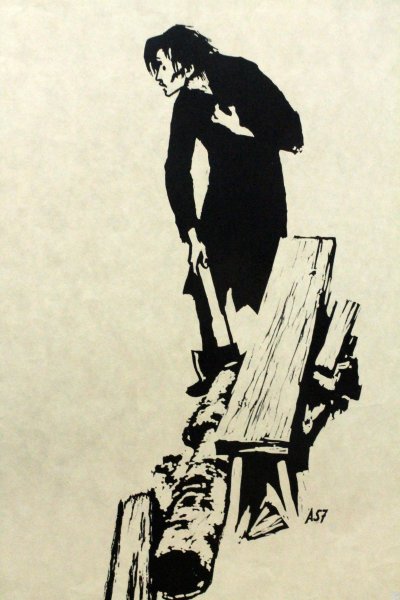 Родион Раскольников с топором арт