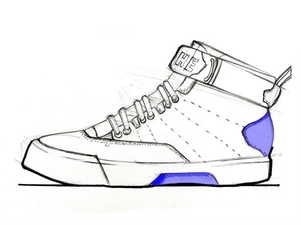 Кеды контурный рисунок