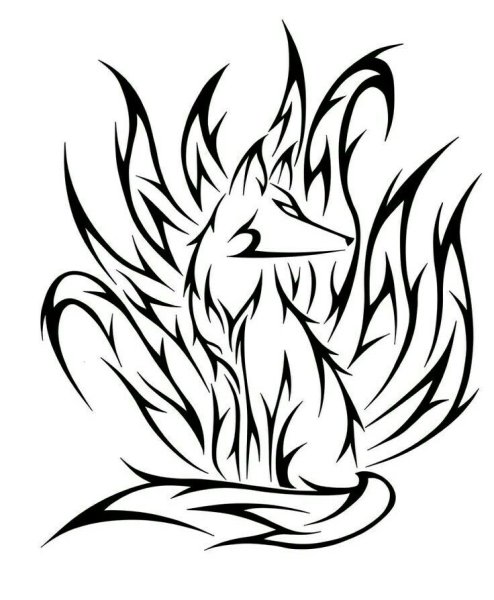 Кицунэ трайбл тату