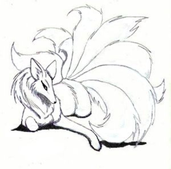 Девятихвостый Лис на рисование