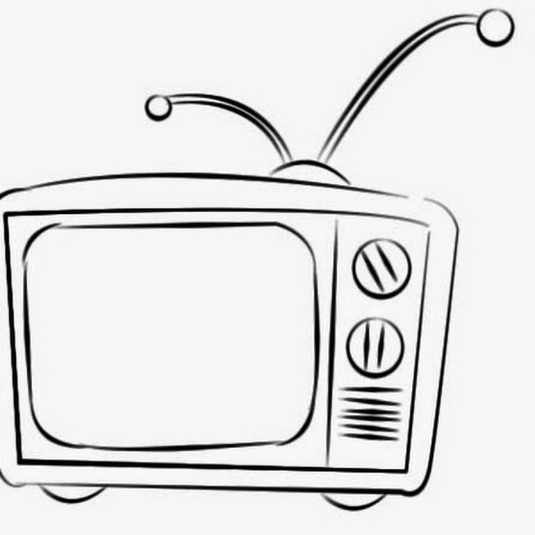 Телевизор раскраска для детей