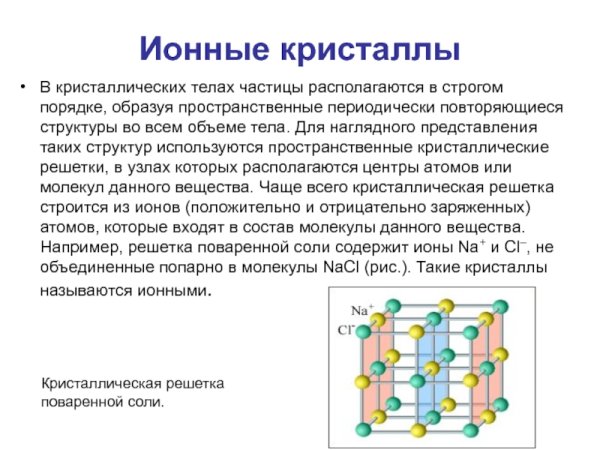 Типы кристаллических решеток