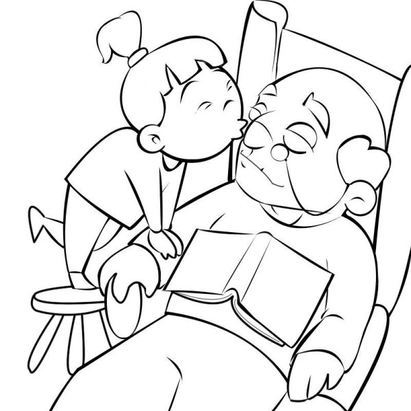 Раскраска "с днем рождения!"