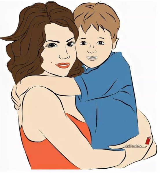 Мама и ребенок схематично