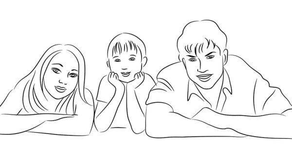 Рисунок для мамы легкий