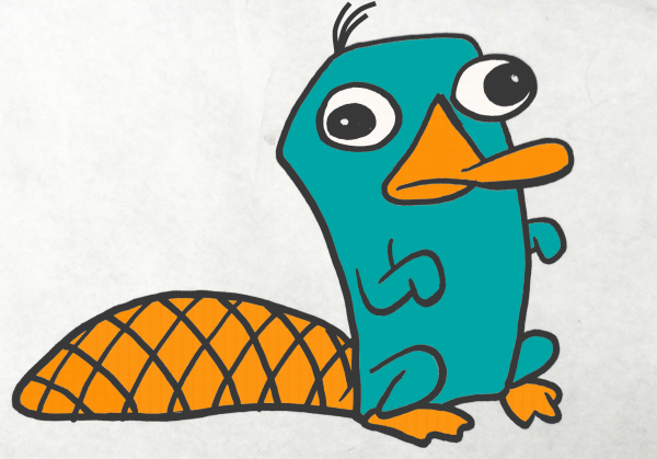 Утконос набросок