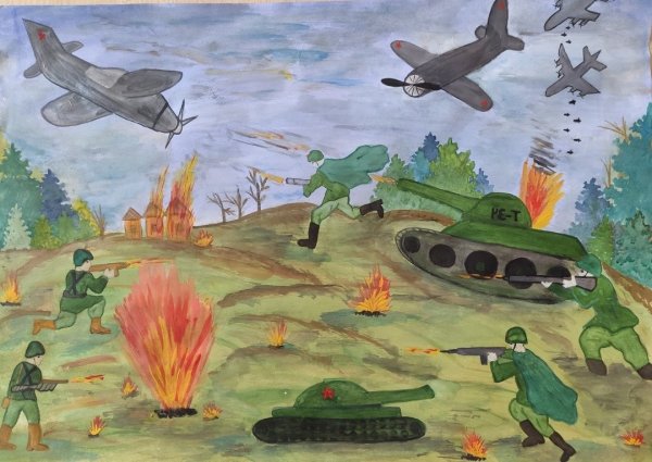 Рисунки на военную тематику для детей