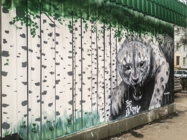 Разрисованные стены на улице