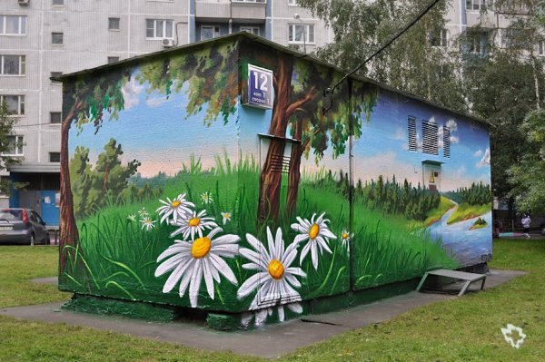 Разрисовать стену на даче