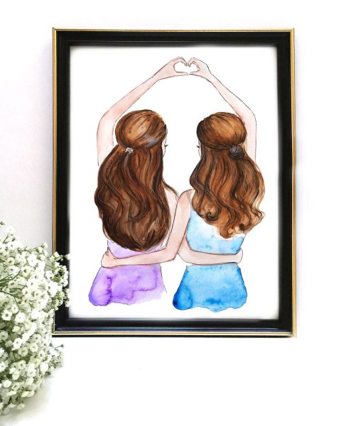 С днём рождения сёстрам двойняшкам