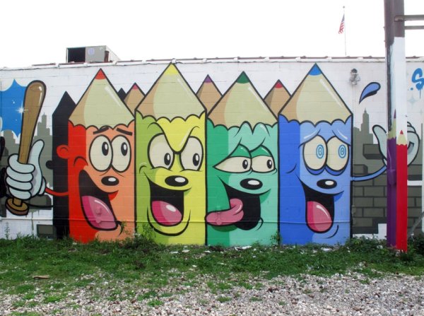 Роспись стен на улице