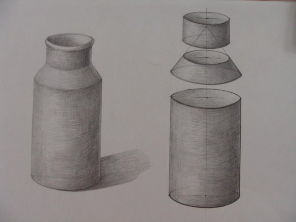 Рисование с натуры объёмных предметов