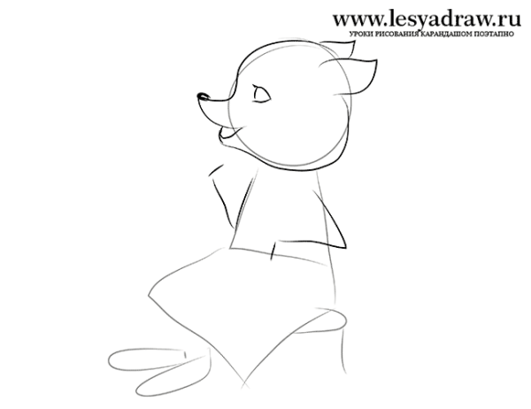 Лиса и Колобок рисунок карандашом