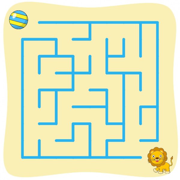 Лабиринт легкий для детей