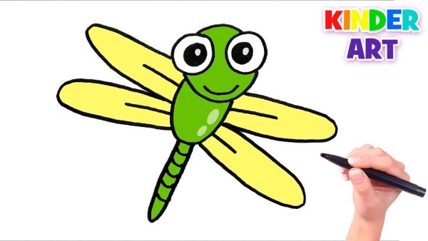 Стрекоза раскраска для самых маленьких