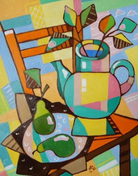 Стилизованный (в манере Пикассо) натюрморт