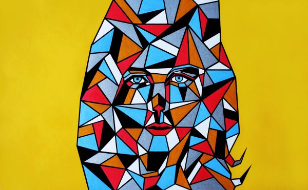 Птица в стиле кубизм