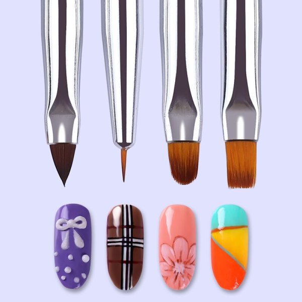 Узоры на ногтях кисточкой