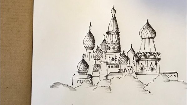 Собор Василия Блаженного в Москве раскраска