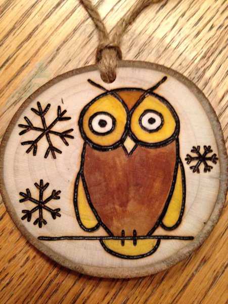 Выжигание на деревянных спилах