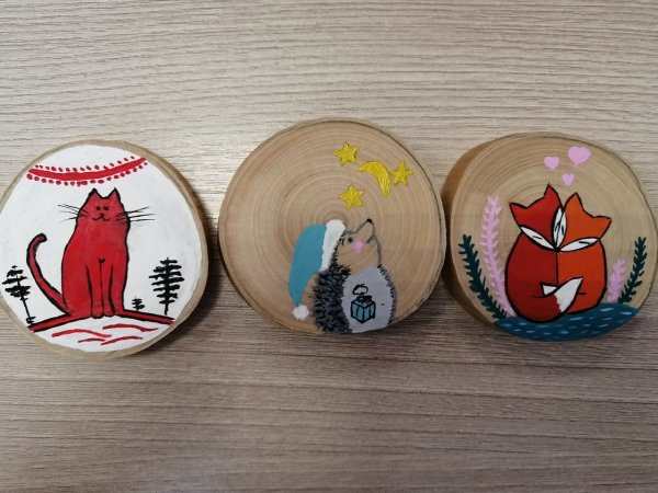 Роспись на спиле дерева