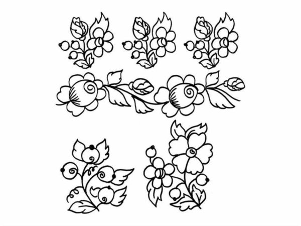 Элемент хохломской росписи завиток