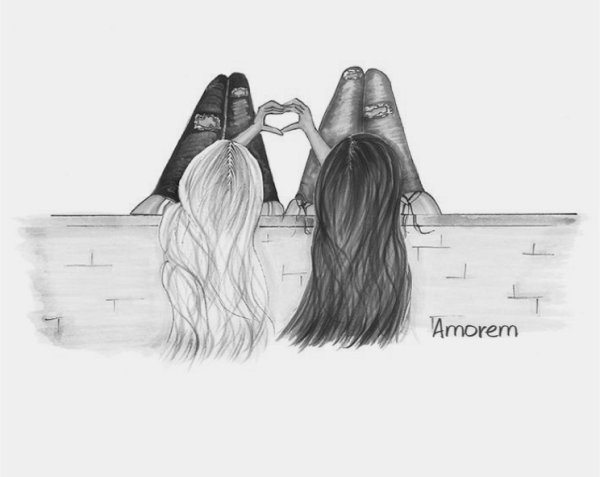 Рисунок сестры карандашом