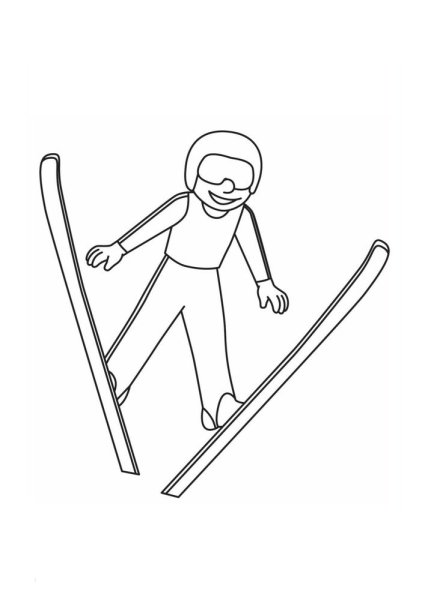 Лыжи рисунок на прозрачном фоне