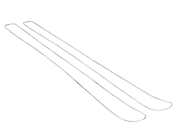 Раскраска спорт лыжи