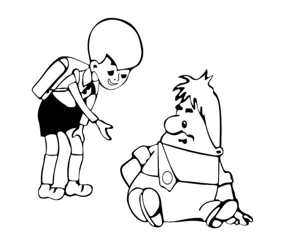 Малыш и Карлсон рисунок