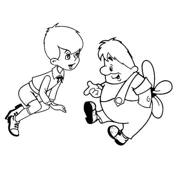 Поэтапное рисование Карлсона для детей