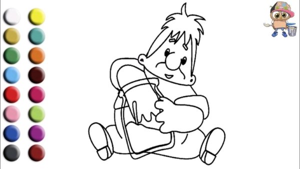 Малыш и Карлсон рисунок