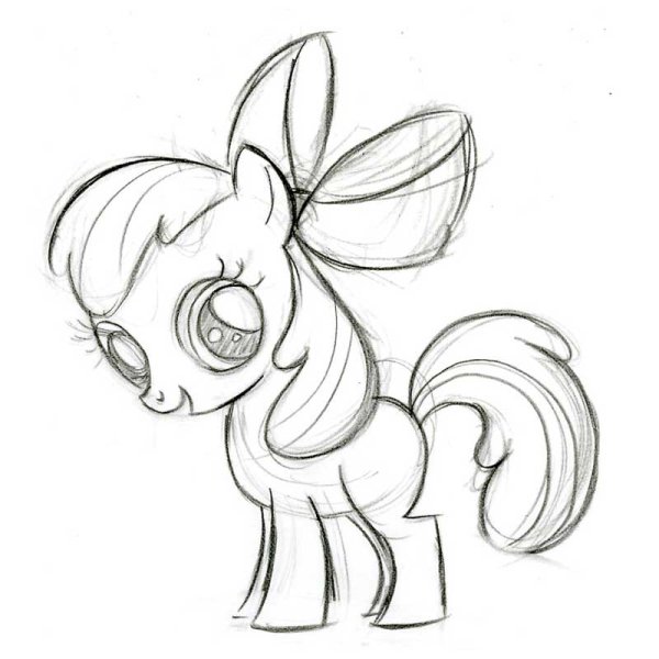 Рисунки для срисовки пони