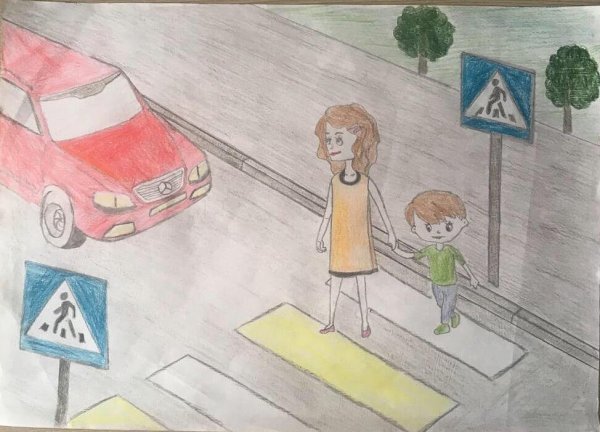 Рисунок на тему дорожное движение