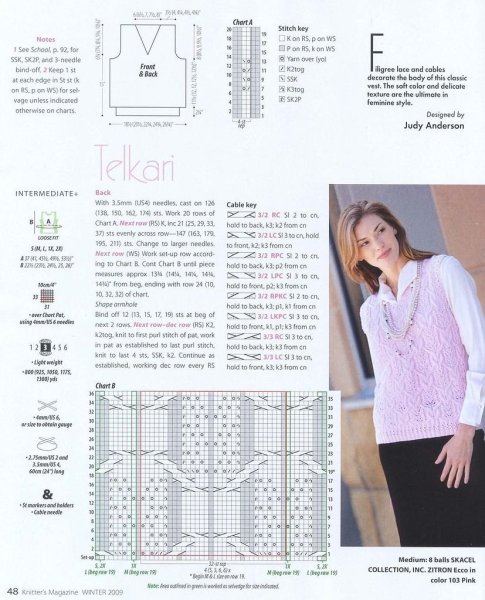 Вязание спицами безрукавка женская 56 размер схема вязания