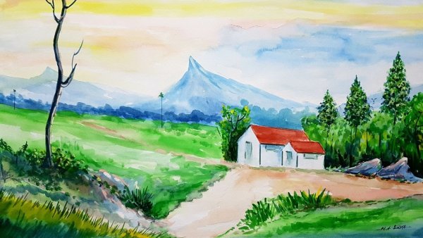 Закат карандашом