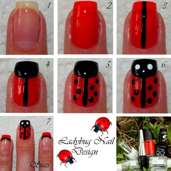 Узоры на ногтях пошагово