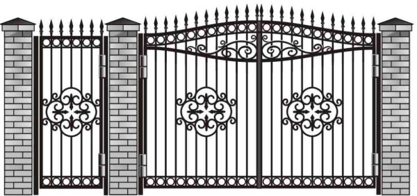 Рисунки на воротах