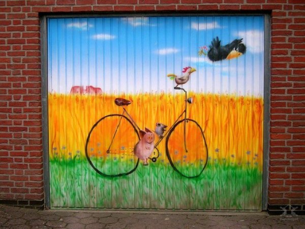 Аэрография на заборе