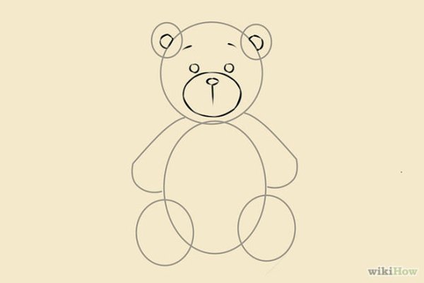 Медведь рисунок карандашом для детей легкий