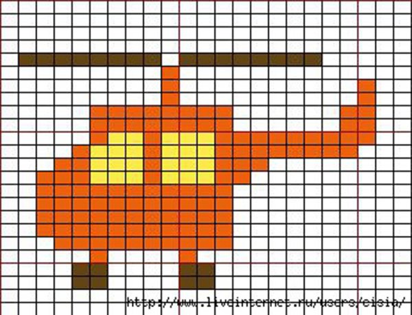 Схема для вышивки крестиком для начинающих маленькие для детей