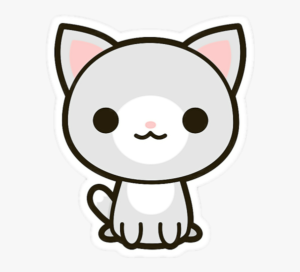 Рисунок котика для срисовки легко