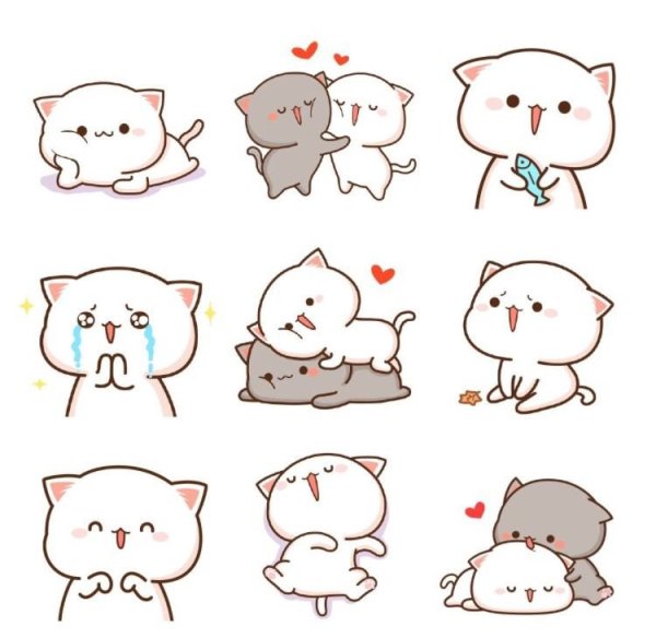 Милые котики рисунки для срисовки