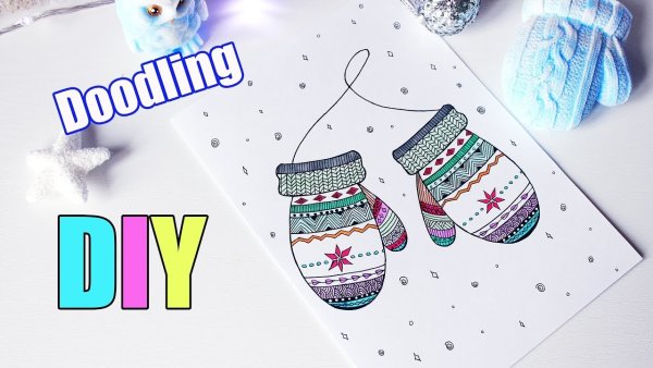 Новогодние рисунки маркерами