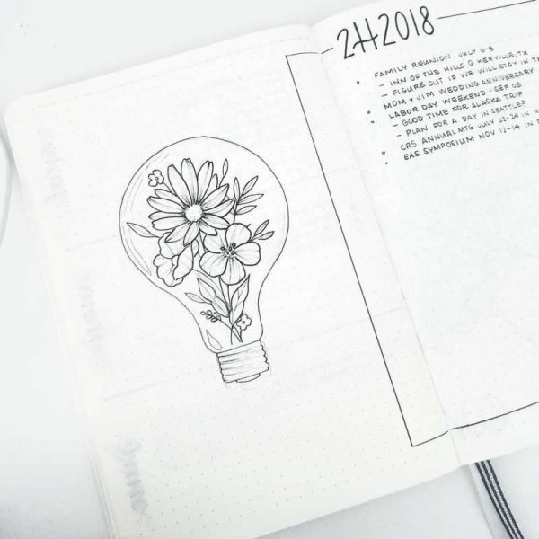 Рисунки для скетчбука растения