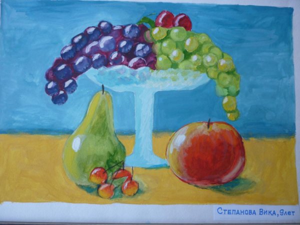 Натюрморт с фруктами для детей