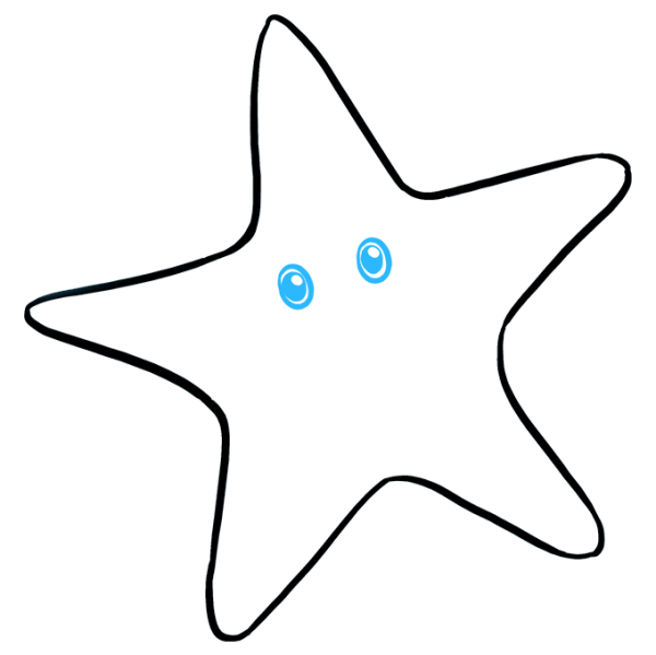Рисование морская звезда