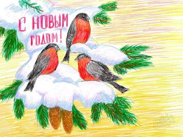 Аппликация птичка на ветке