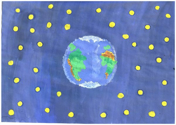 Земля карандашом