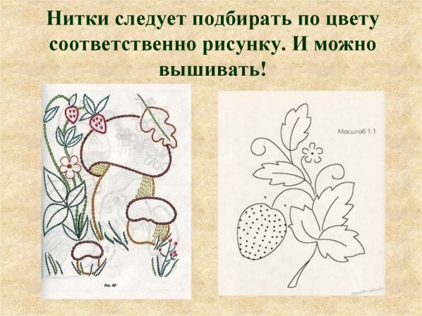 Вышивка тамбурным швом схемы